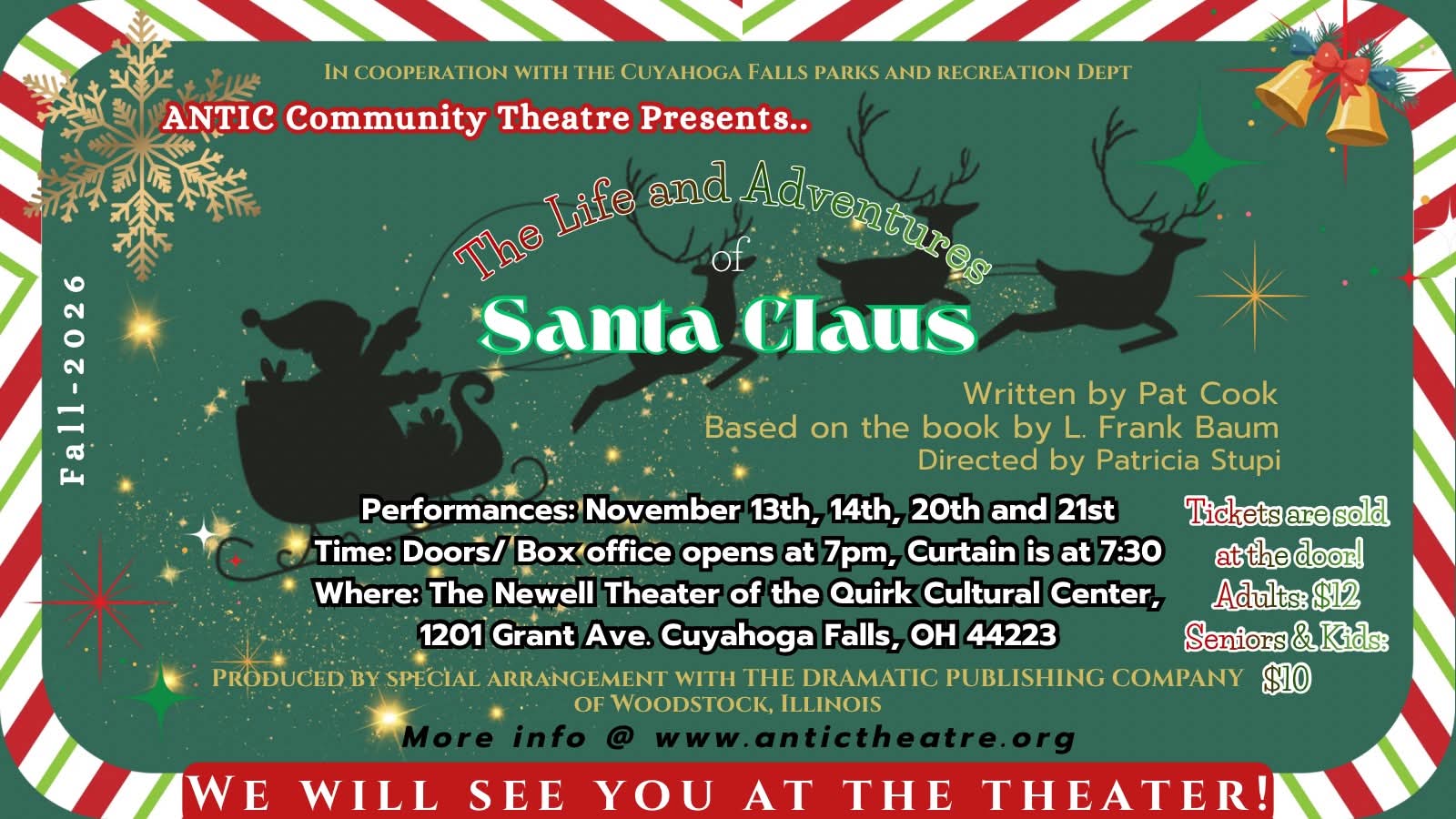 Presenting ANTIC’s 2026 Fall/Winter Show: The Life and Adventures of Santa Claus